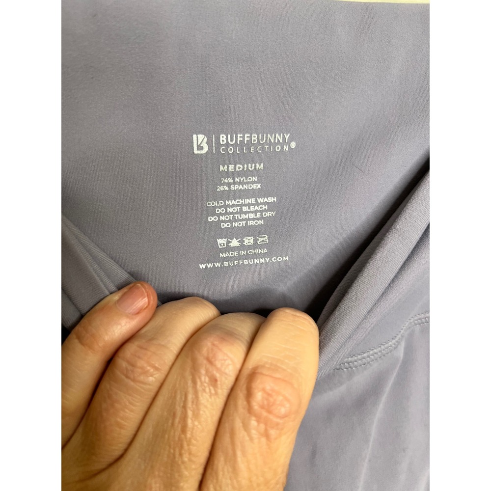 Buffbunny Leggings Women's Medium Lavender Gray High Waist Yoga workout - Picture 3 of 5